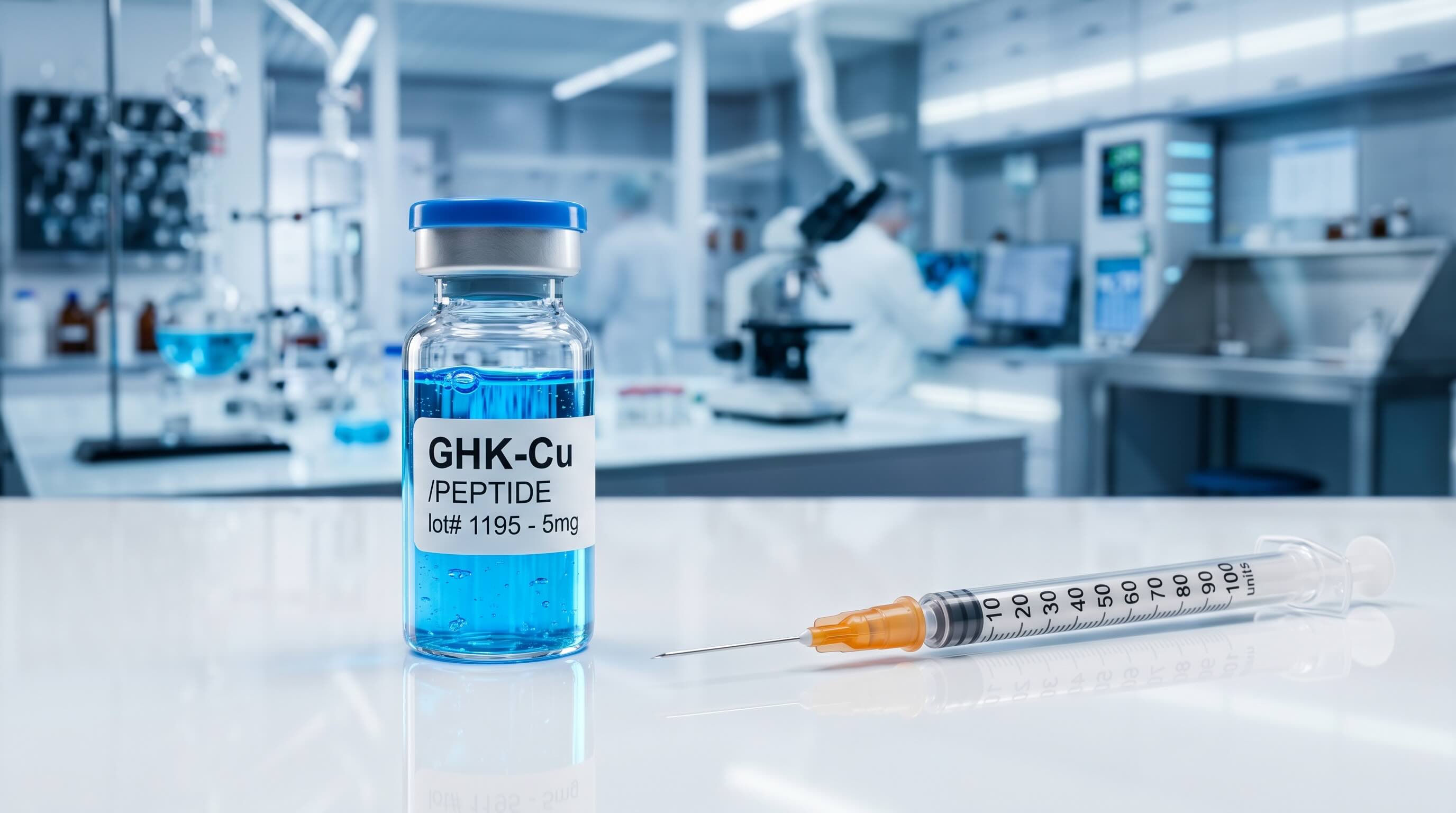 Sterile medical vial and syringe for preventing peptide injection site reactions